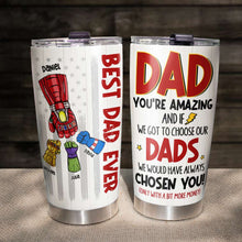 Load image into Gallery viewer, Best Dad Ever Personalized Family Tumbler
