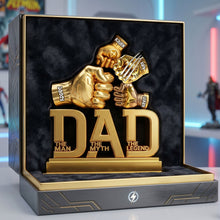 Load image into Gallery viewer, “The Man, The Myth, The Legend” - Power Fist Acrylic Plaque - Personalized Gift for Dads Shaped Plaques PopCulturePrints
