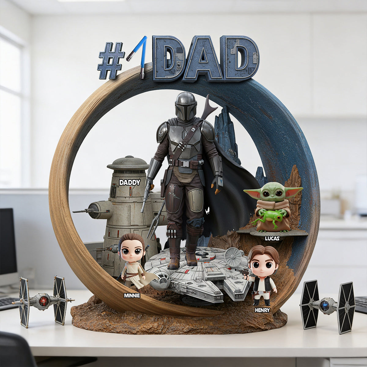 #1 Dad: The Ultimate Father's Day Gift - Personalized Acrylic Plaque for Dads and Grandpas Shaped Plaques PopCulturePrints