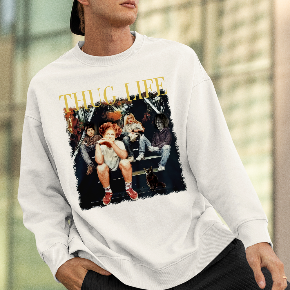 Retro Halloween Witches Thug Life Sweatshirt