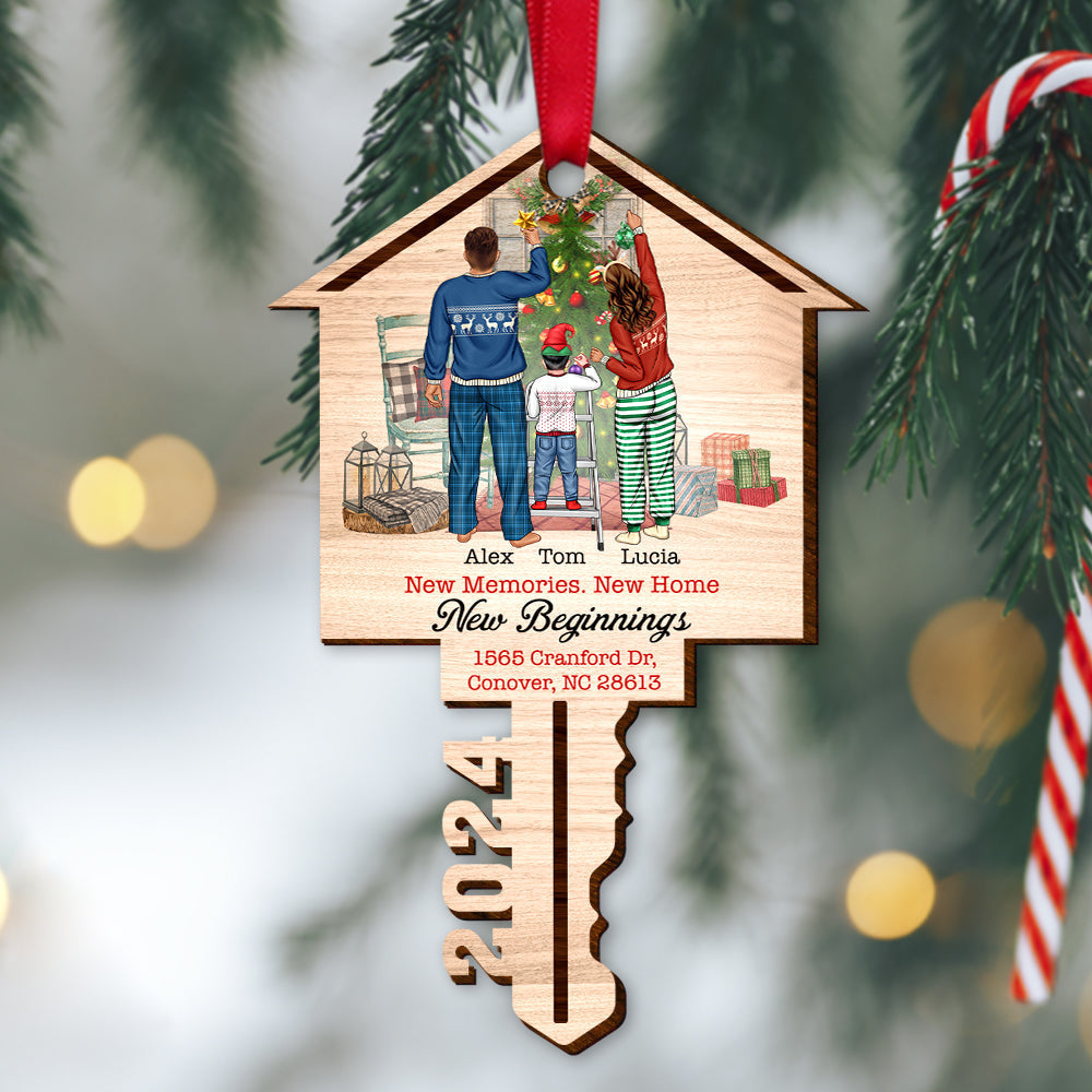 Personalized New Home Christmas Ornament – Custom Family Gift Ornament PopCulturePrints