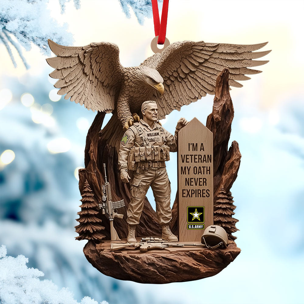 “Dad: The Man, The Myth, The Legend” - Personalized Veteran Christmas Ornament - Gift for Public Service Officers Ornament PopCulturePrints