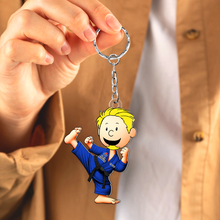 Load image into Gallery viewer, Custom Karate Lover Keychain - Personalized Gift for Martial Arts Enthusiasts Keychains PopCulturePrints
