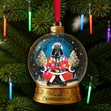 Load image into Gallery viewer, “Embrace the Cosmic Vibes!” - Personalized Cosmic Festive Santa Ornament - Gift for Stoners, Friends &amp; Family Ornament PopCulturePrints
