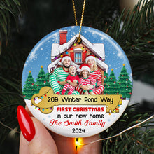 Load image into Gallery viewer, Personalized First Christmas in New Home Ornament Ornament PopCulturePrints
