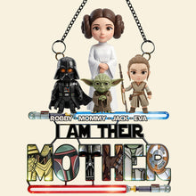 Load image into Gallery viewer, "Celebrate Motherhood with a Touch of the Universe" - Personalized Universe Mom And Kids Layer Suncatcher Ornament - Perfect Gift for Moms and Grandmas Ornament PopCulturePrints
