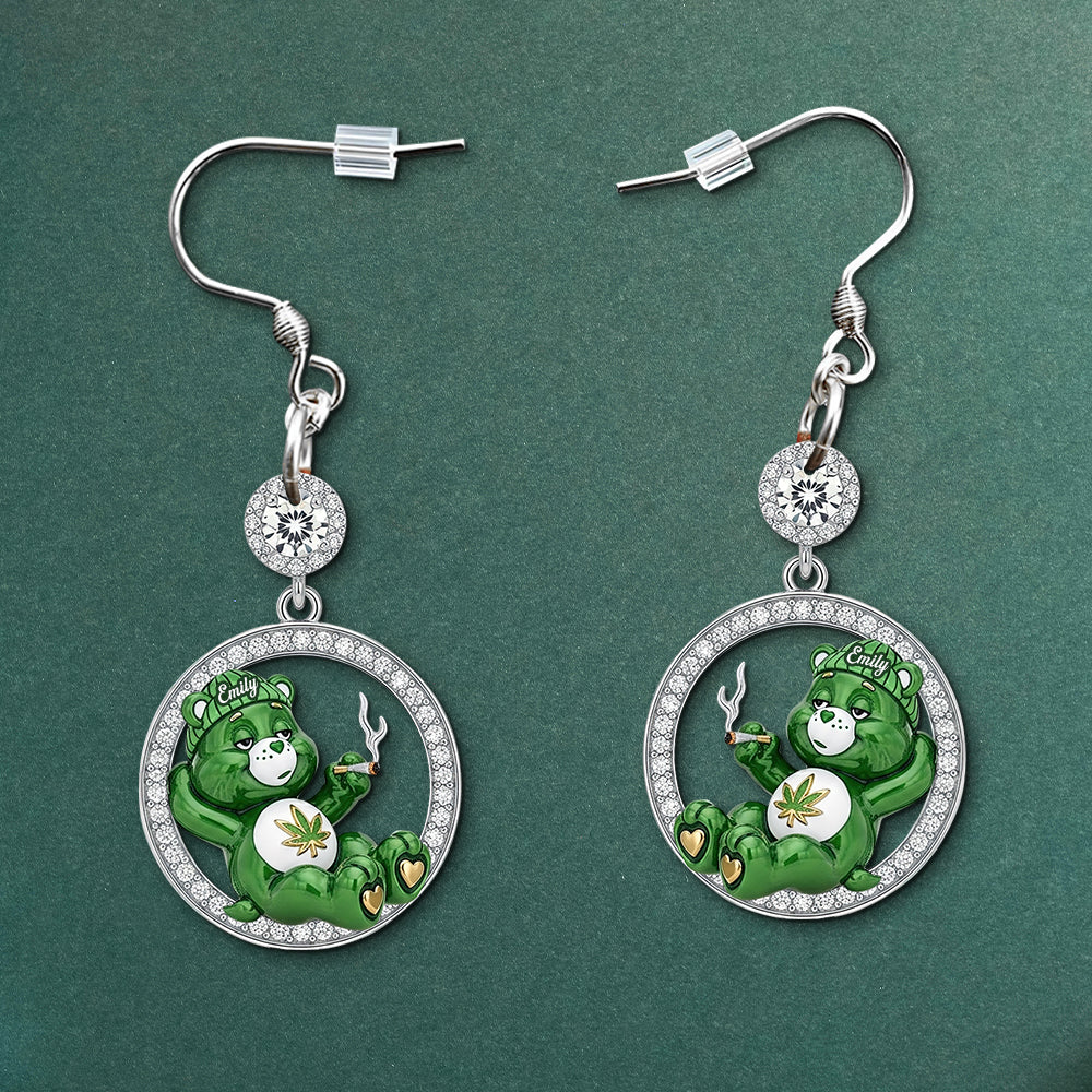 Light Up Your Style with Cute Weed Earrings - Personalized Gifts for Cannabis Lovers Earrings PopCulturePrints