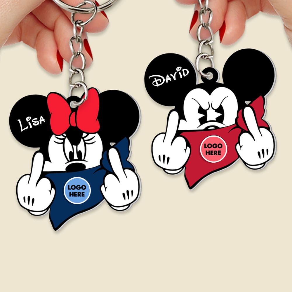 Custom American Football Couple Keychain Keychains PopCulturePrints
