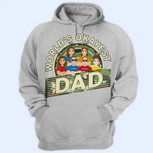 Load image into Gallery viewer, World&#39;s Okayest Dad - Personalized T-Shirt T-shirt PopCulturePrints
