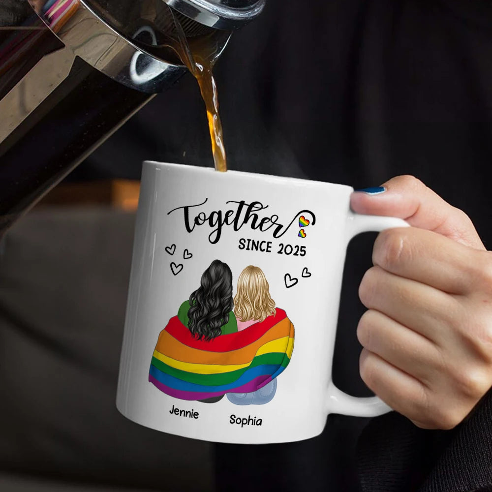 Together Since - Personalized Pride Mug Mug PopCulturePrints