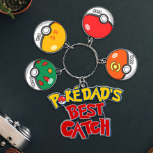 Load image into Gallery viewer, Personalized Poke Dad Keychain - Best Catch Gift for Father&#39;s Day Keychains PopCulturePrints
