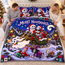 Load image into Gallery viewer, Spooky Couple Christmas Quilt Bed Set - Personalized Gift for Couples

