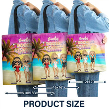 Load image into Gallery viewer, Beach Vibes &amp; Friendship - Personalized Tote Bag Tote Bag PopCulturePrints
