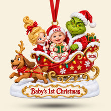 Load image into Gallery viewer, Celebrate Baby's First Christmas - Personalized Ornament Ornament PopCulturePrints
