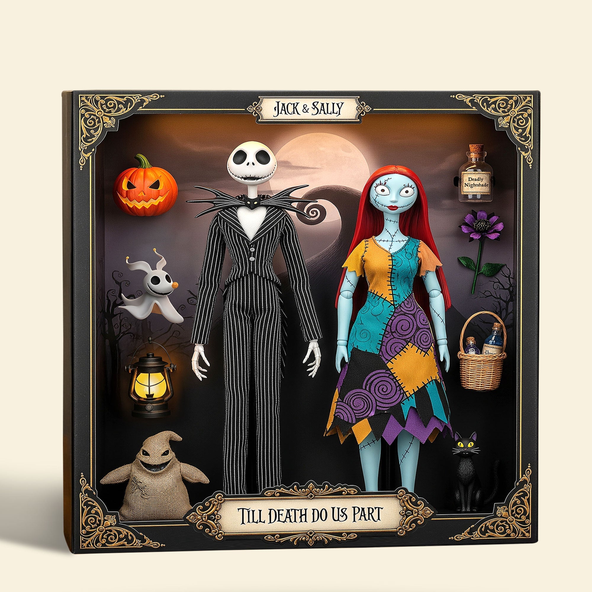 Till Death Do Us Part - Spooky Couple Plaque - Personalized Gifts for Couples Shaped Plaques PopCulturePrints