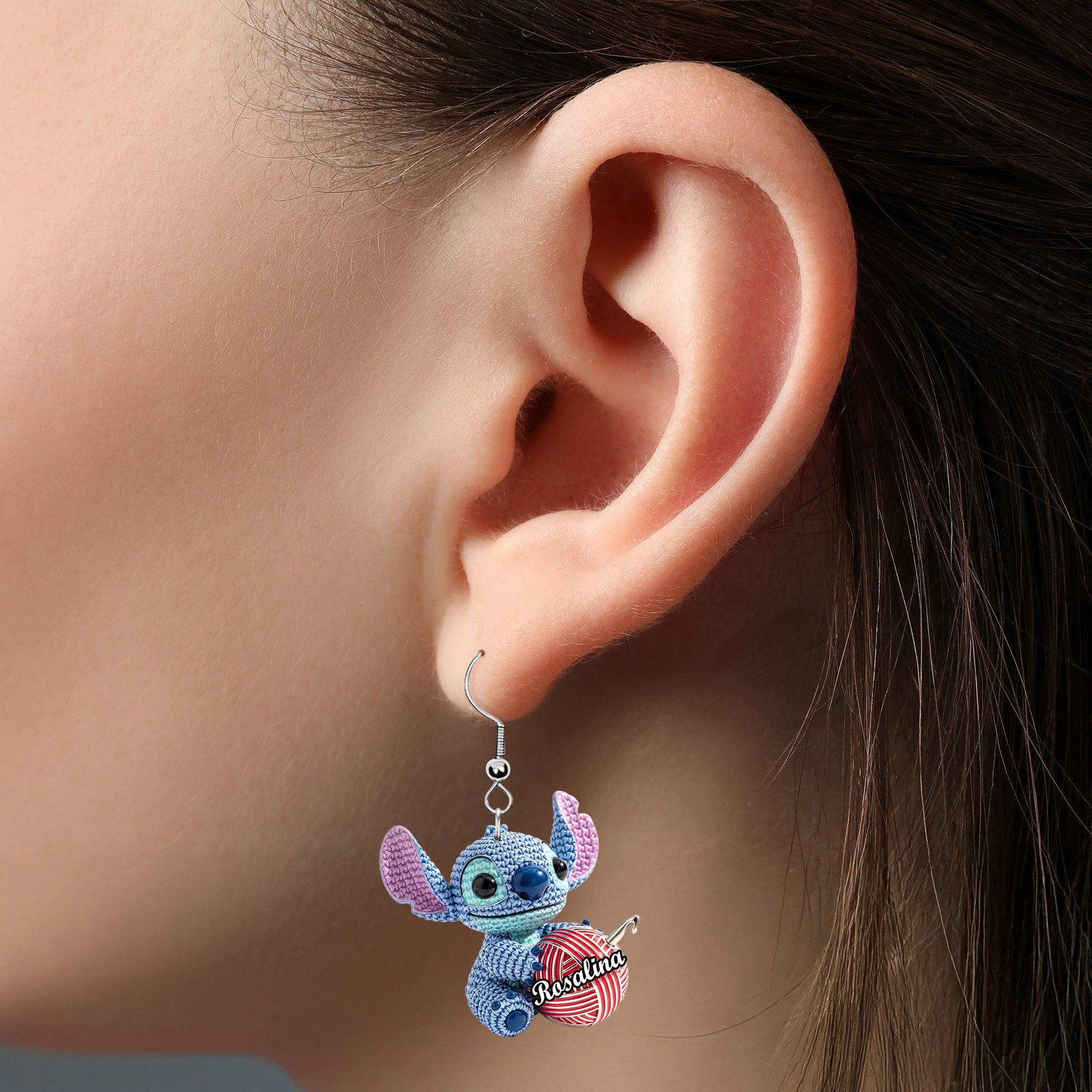 “Craft Your Style with Charm” - Personalized Cartoon Crochet Earrings - A Unique Gift for Crochet Lovers Earrings PopCulturePrints