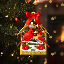Load image into Gallery viewer, &quot;Our First Christmas Together&quot; - Personalized Couple Cardinal Christmas Ornament Ornament PopCulturePrints
