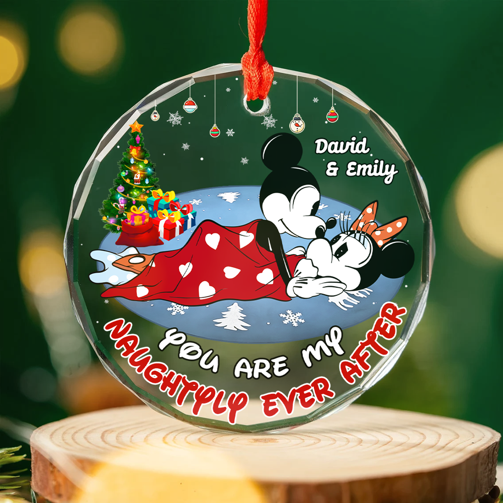 Personalized Couples Christmas Ornament - Naughty Ever After | Valentine's Day Gifts Ornament PopCulturePrints