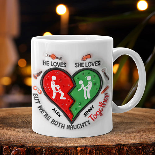 Personalized Funny Couple Coffee Mug - Together We’re Naughty Coffee Mug PopCulturePrints