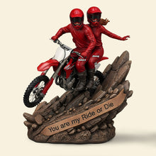 Load image into Gallery viewer, You Are My Ride or Die - Personalized Motocross Couple Plaque Shaped Plaques PopCulturePrints
