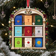 Load image into Gallery viewer, Fantasy Book Shelf Christmas Ornament - Personalized Gifts For Book Lovers 02NATA081026 Ornament PopCulturePrints
