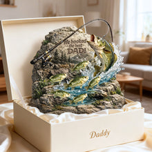 Load image into Gallery viewer, We Hooked The Best Daddy - Personalized Acrylic Plaque for the Best Dad Shaped Plaques PopCulturePrints
