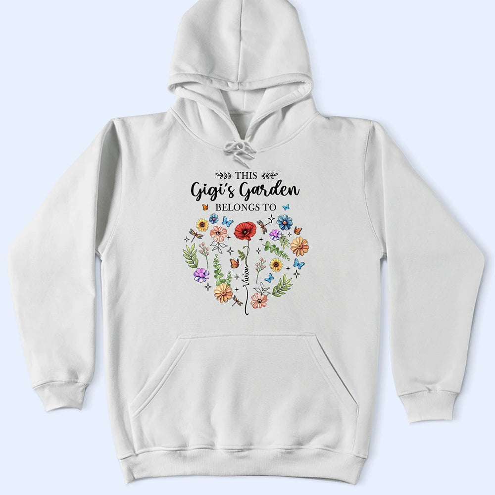 This Grandma's Garden Belongs - Personalized T-Shirt T-shirt PopCulturePrints
