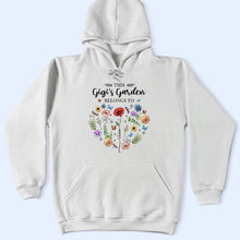 Load image into Gallery viewer, This Grandma&#39;s Garden Belongs - Personalized T-Shirt T-shirt PopCulturePrints
