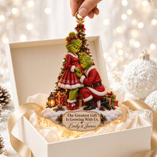 Load image into Gallery viewer, The Greatest Gift Is Growing With Us - Personalized Acrylic Ornament for Couples Ornament PopCulturePrints
