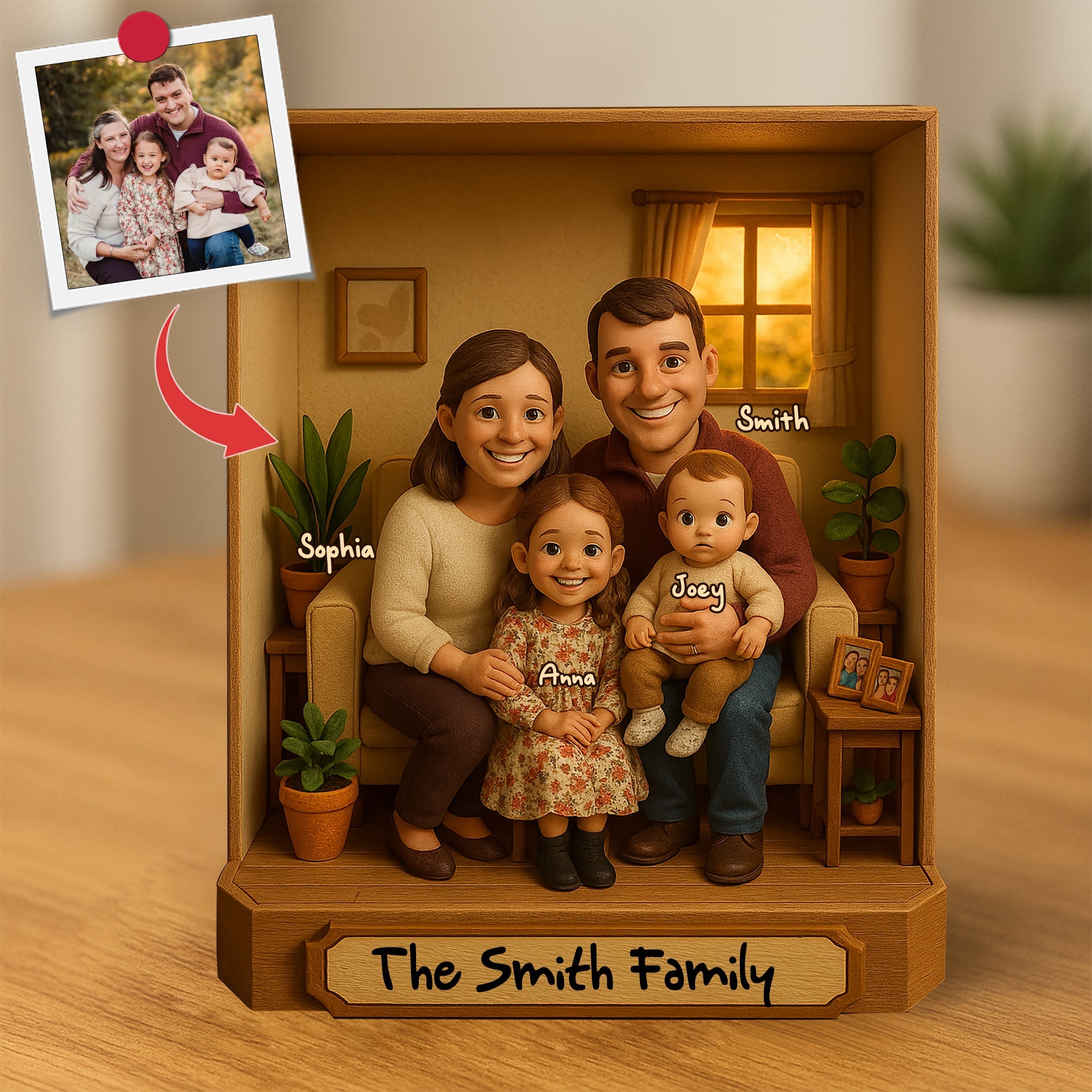 Capture Memories with Personalized Custom Photo Gifts - Family Acrylic Plaque Shaped Plaques PopCulturePrints