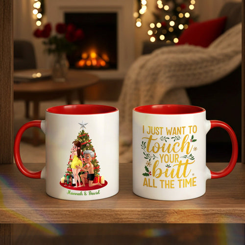 Naughty Couple Coffee Accent Mug - Fun Personalized Gifts for Couples Coffee Mug PopCulturePrints
