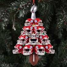 Load image into Gallery viewer, Celebrate the Holidays with Personalized Helmet Christmas Acrylic Ornament - Perfect Gift for Sports Lovers
