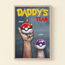 Load image into Gallery viewer, Personalized Daddy&#39;s Team Canvas Print - Unique Father&#39;s Day Gift Poster &amp; Canvas PopCulturePrints
