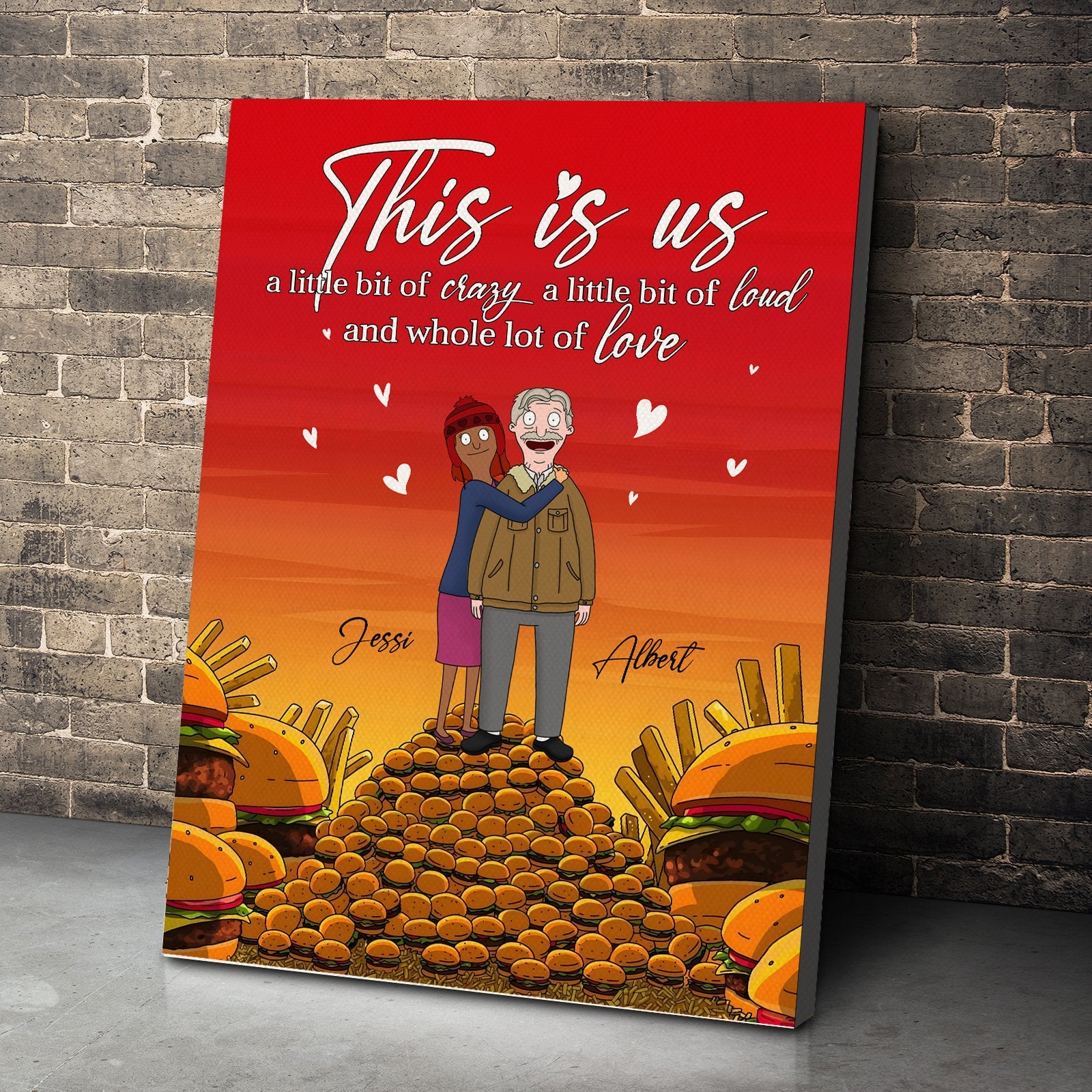 Custom Cartoon Couple Canvas Print - Perfect Personalized Gift Poster & Canvas PopCulturePrints