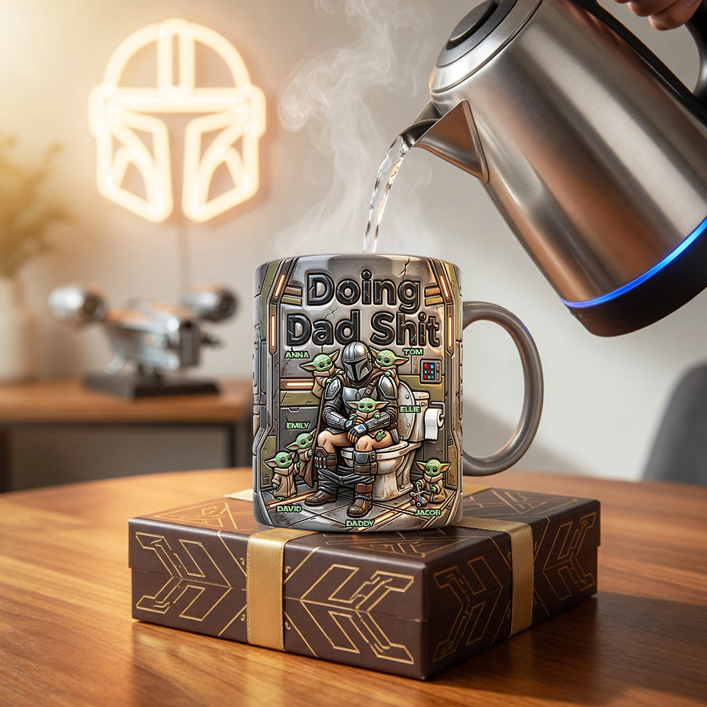 "Doing Dad Shit" – Funny Dad Doing Magic Coffee Mug - Personalized Gift for Dad, Grandpa, and More Coffee Mug PopCulturePrints