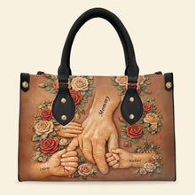 Load image into Gallery viewer, Bound By Mom’s Love – Personalized Leather Bag for Mom, Grandma &amp; Gift for Loved Ones Leather Bag PopCulturePrints
