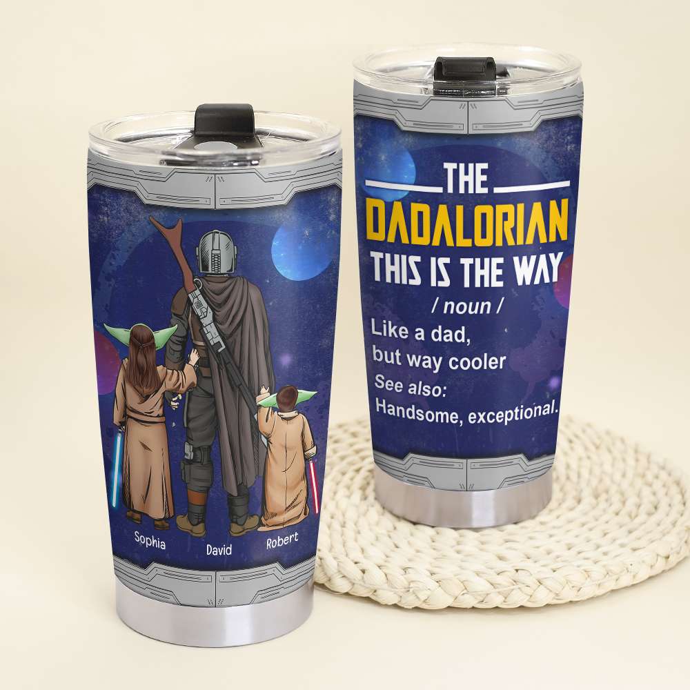 The Dadalorian Personalized Galaxy Tumbler - Perfect Father's Day Gift