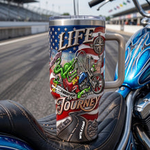 Load image into Gallery viewer, “Life Is a Journey” - Custom Speed Monster Tumbler - Perfect Gift for Hot Rod Lovers
