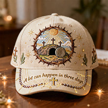 Load image into Gallery viewer, A Lot Can Happen In Three Days - Personalized Easter Gifts for Christians Caps PopCulturePrints
