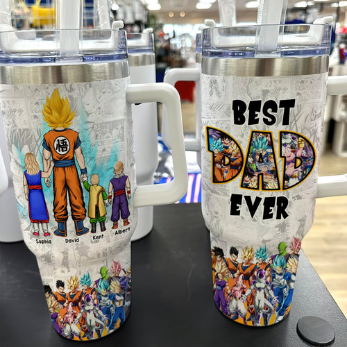 Personalized Anime Dad Tumbler - Best Dad Ever Tumbler Cup PopCulturePrints