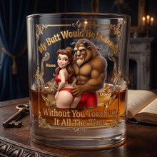 Load image into Gallery viewer, Naughty Fairytale Couple Round Glass - Personalized Gift For Couples 05OHLU290626 Glass PopCulturePrints

