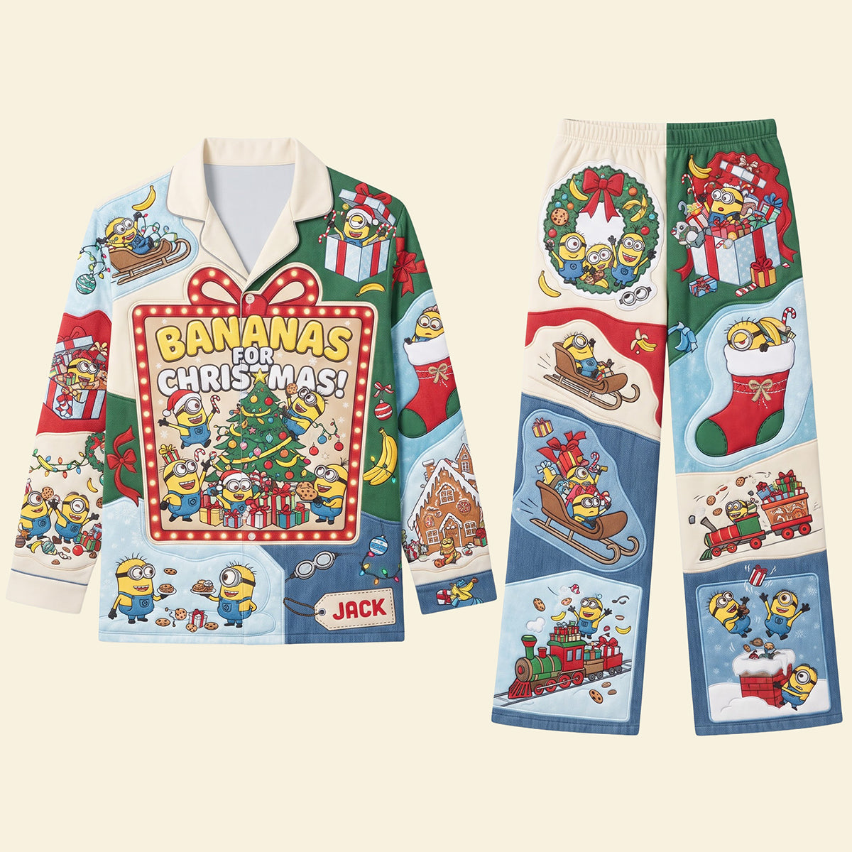 “Bananas for Christmas!” - Fun and Festive Pajama Set - Personalized Gift for Friends and Family