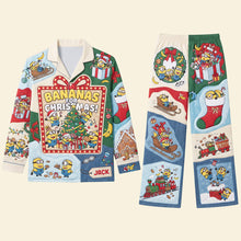 Load image into Gallery viewer, “Bananas for Christmas!” - Fun and Festive Pajama Set - Personalized Gift for Friends and Family
