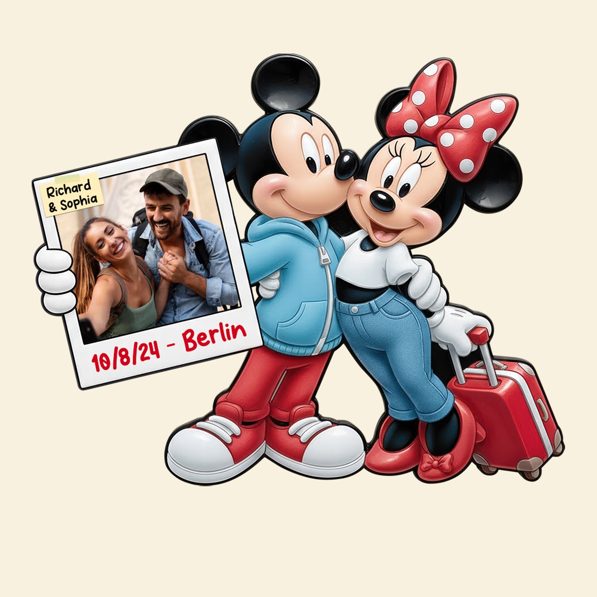 “Memory Made with Love” - Customize Your Couple Vacation Fridge Magnet - Perfect Gift for Couples, Newlyweds, and Travel Enthusiasts Fridge Magnet PopCulturePrints