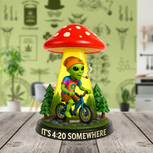 Load image into Gallery viewer, Get Spaced Out with Our Funny Alien Acrylic Plaque - Personalized Gift for Smokers Shaped Plaques PopCulturePrints
