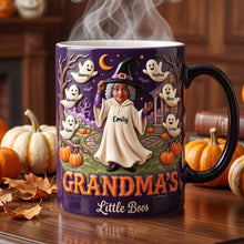 Load image into Gallery viewer, "Spook-tacular Moments Await!" - Personalized Halloween Magic Mug for Grandma &amp; Kids Coffee Mug PopCulturePrints
