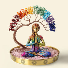 Load image into Gallery viewer, Find Your Inner Peace - Yoga Girl Plaque - Personalized Gifts For Yoga Lovers Shaped Plaques PopCulturePrints
