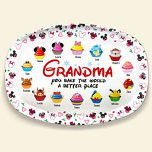 Load image into Gallery viewer, Personalized Grandma Cupcake Plate - You Bake The World a Better Place
