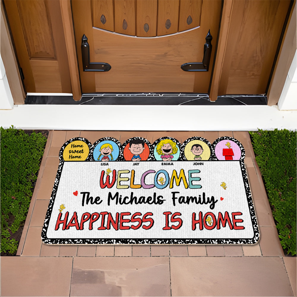 Personalized Peanuts Welcome Doormat