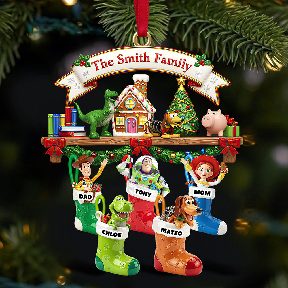 Bring Joy to Family Gatherings - Cute Animated Characters Ornament - Personalized Christmas Gifts for Loved Ones Ornament PopCulturePrints